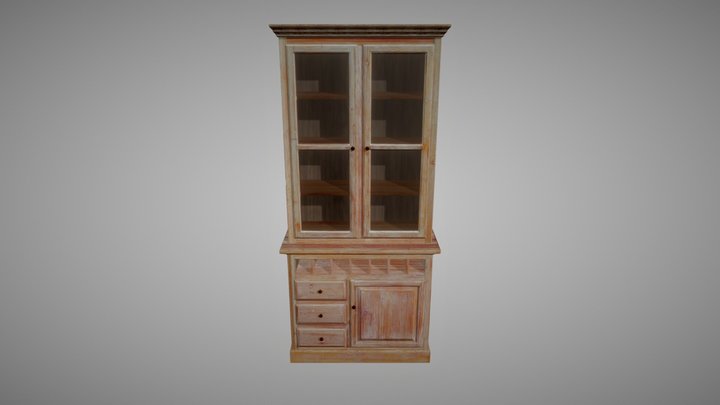 Wooden Almirah 3D Model