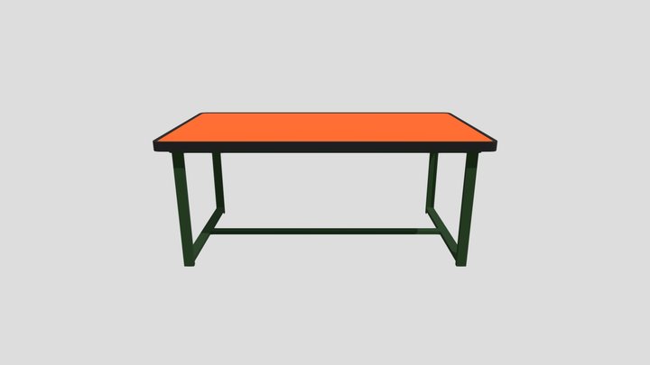 Modern PC Table 3D Model 3D Model