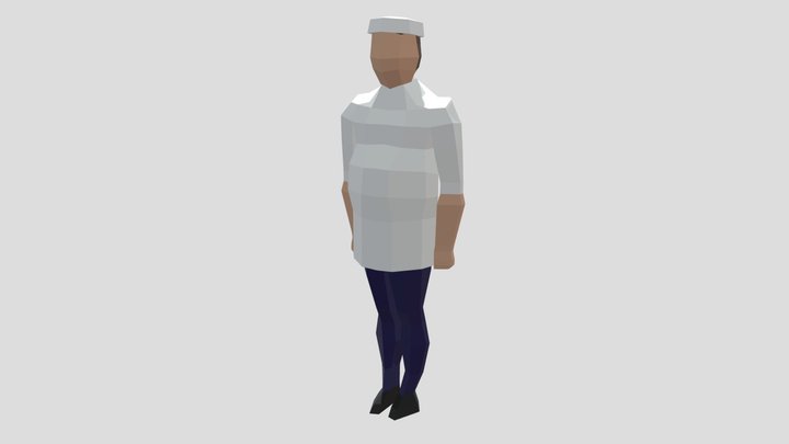 Low ploy chef 3D Model