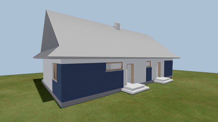 Dom w Bieszczadach - gospodarze 3D Model
