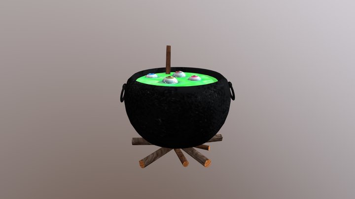 Witch's Cauldron 3D Model