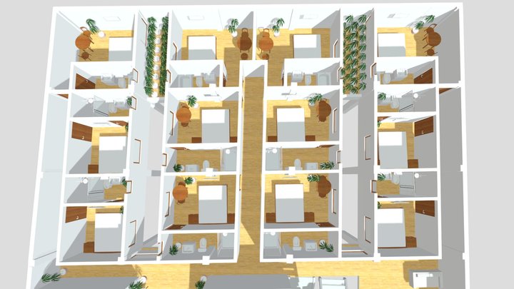 Corte planta 3D Model