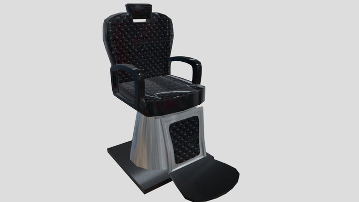Lowpoly Saloon Chair 3D Model