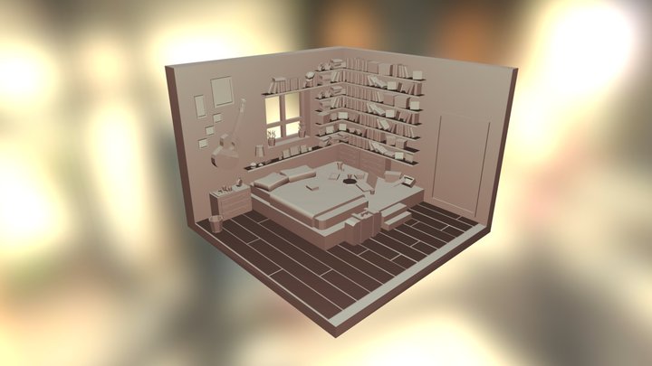 Isometric Room 3D Model
