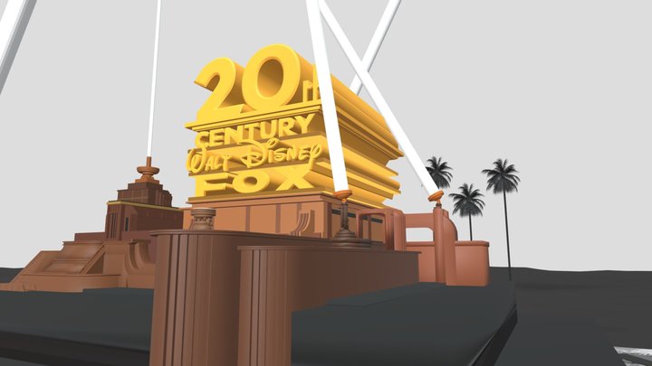 20th Century Walt Disney Fox logo remake 3D Model