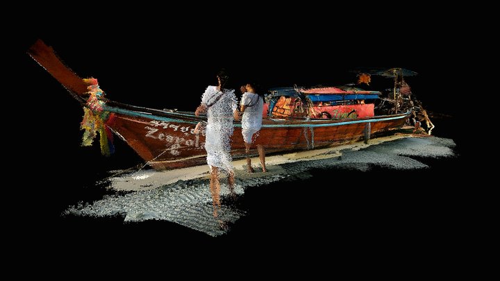 Traditional Thai Boat 3D Model