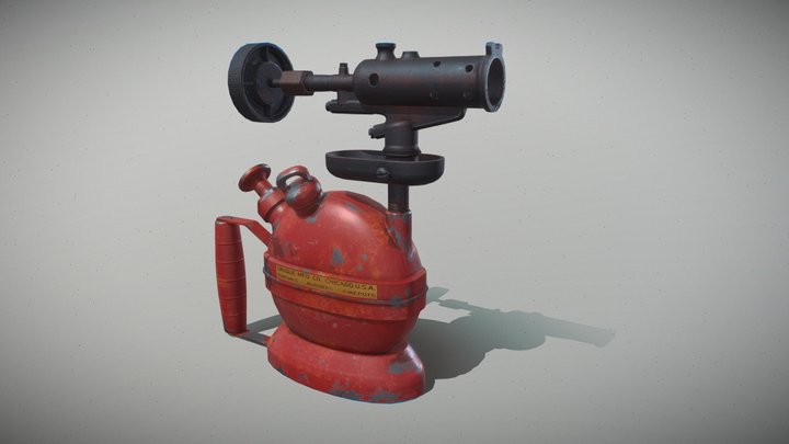 Antique Torch Used by Fire Department 3D Model