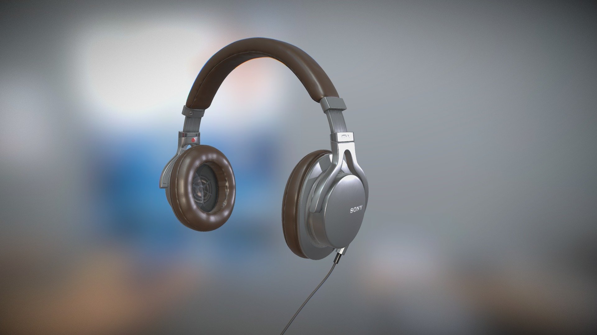 Sony Mdr 1a Silver Headphones Highpoly 3d Model By Exo S 924b0e0 Sketchfab 5223