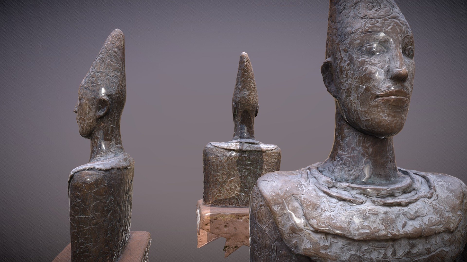 Drei Harlekine / Three Harlequins — Sketchfab embed 3D viewer
