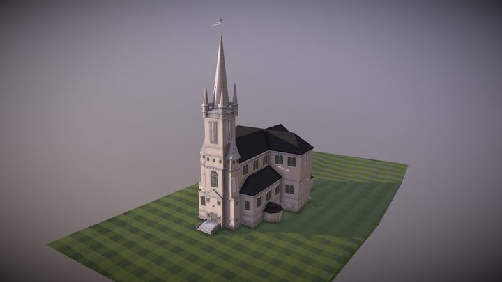 Église Sainte-Marie | Nova Scotia, Canada 3D Model