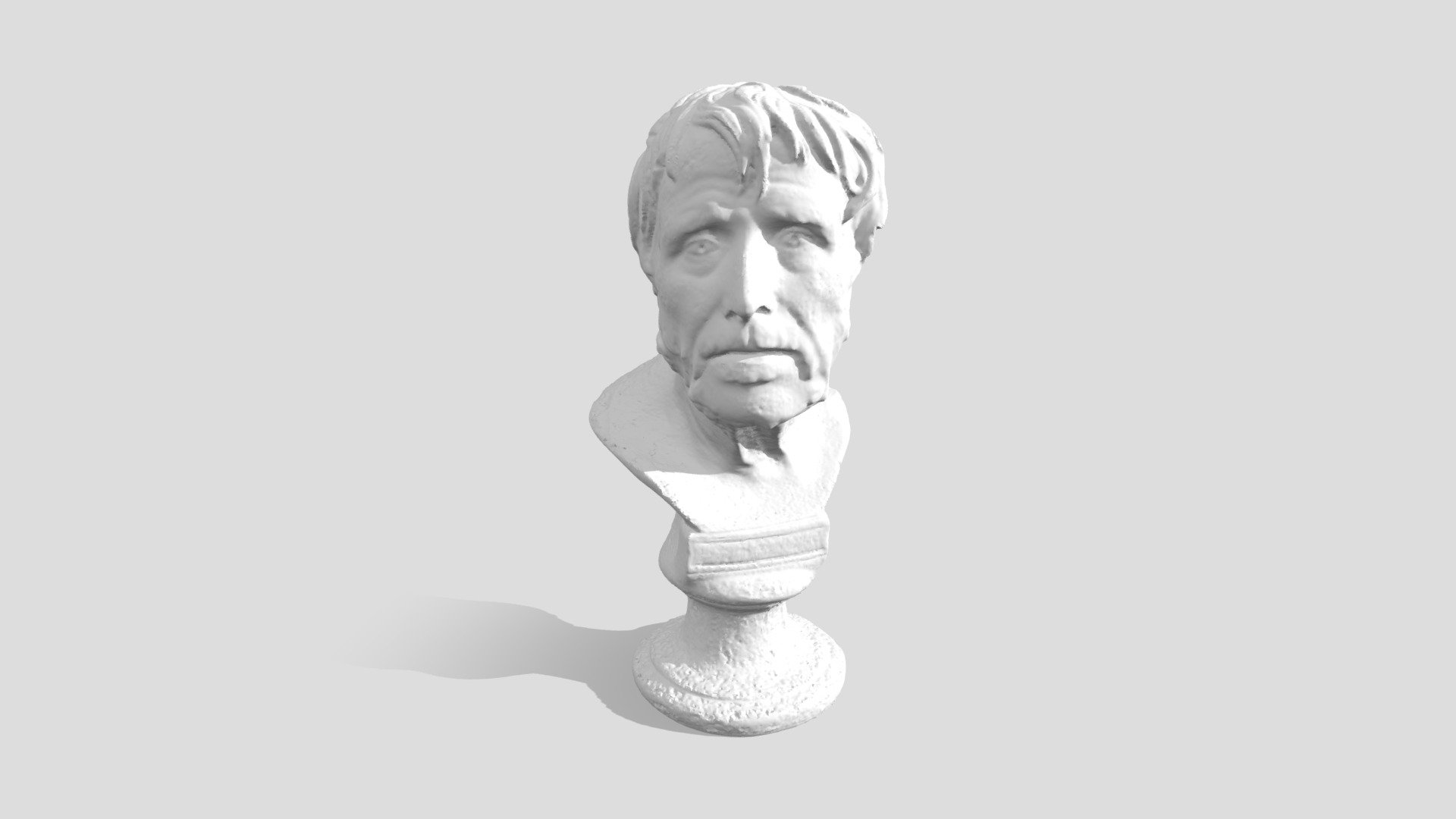 Busto de hombre para aprender a dibujar.