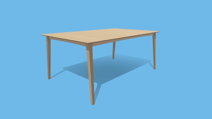 Wooden Table 3D Model