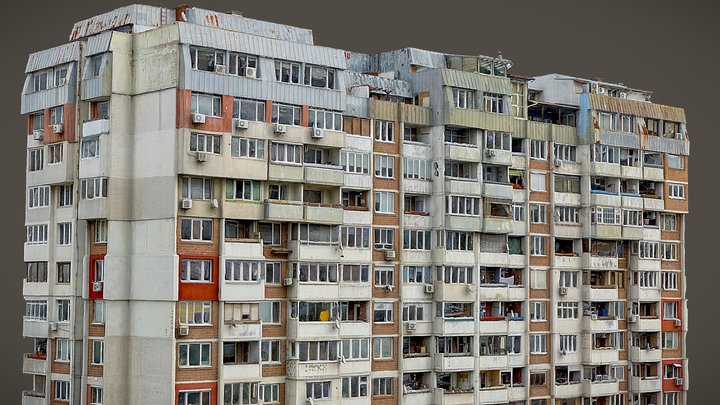 Communist apartment block I. 3D Model