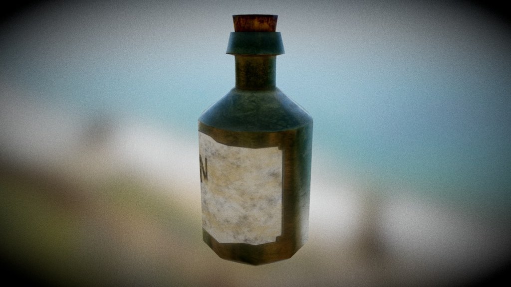 A Green Bottle - Download Free 3d Model By Aniket Saxena (@aniket 