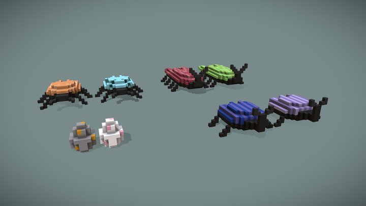 Bug Family Pack 3D Model