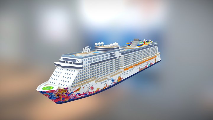 Genting Dream cruise ship 3D Model