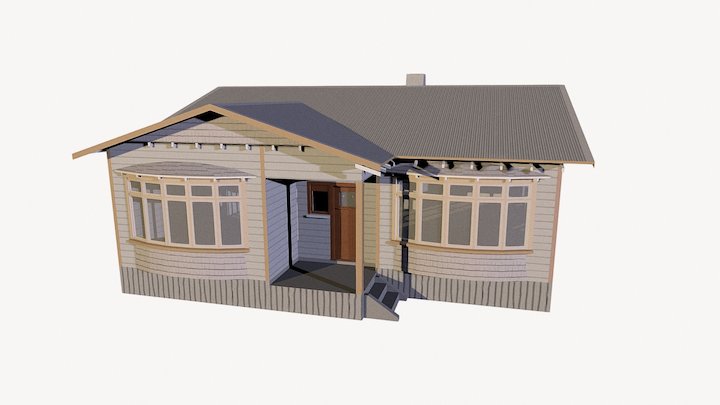 California bungalow, exterior 3D Model
