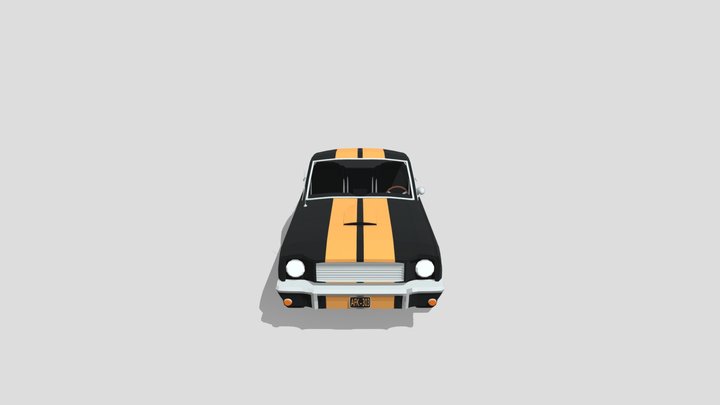 Ford Mustang Shelby GT350 1966 - Low Poly 3D Model
