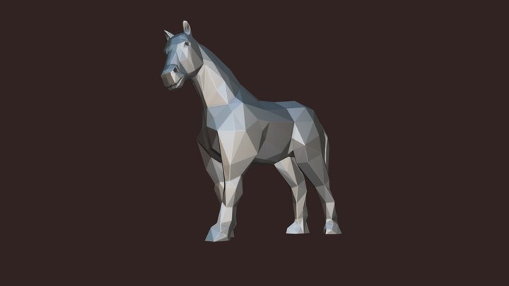 Horse lowpoly 3D Model