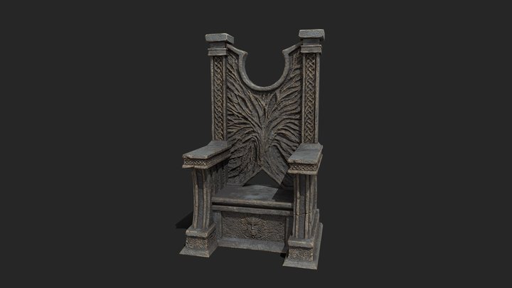 Stone Throne 3D Model