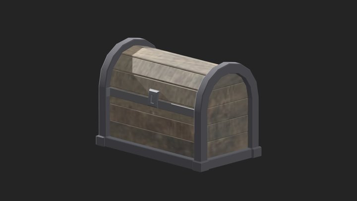 Wooden Chest 3D Model