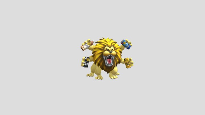 Coffee Lion 3D Model
