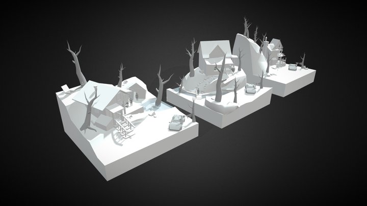 Forest Loner - Blockout 3D Model