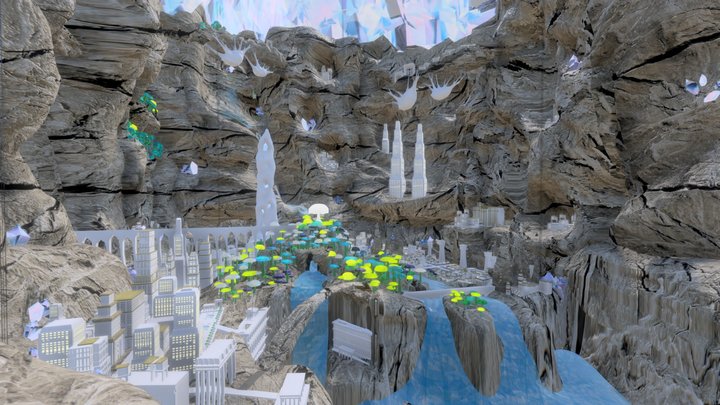 Stellar Dream - Sanctuary City 3D Model