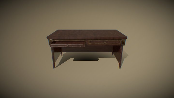 Desk010 3D Model