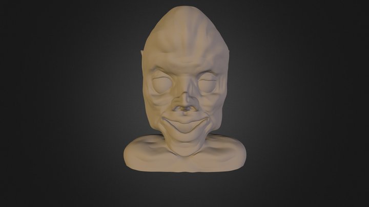 C4D sculpt - Freaky Old Man 3D Model