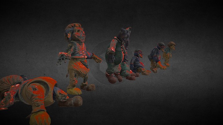 Mascots (ALL of them) fnaf ruin 3D Model