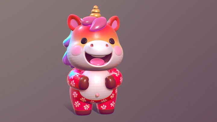 Cartoon Horse 3D Model