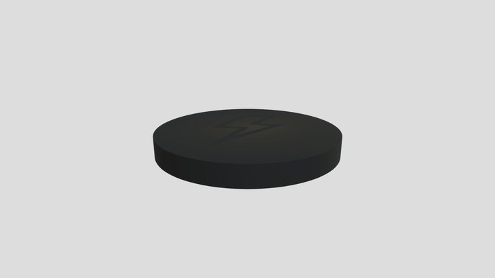 Lightning Coin 3D Model