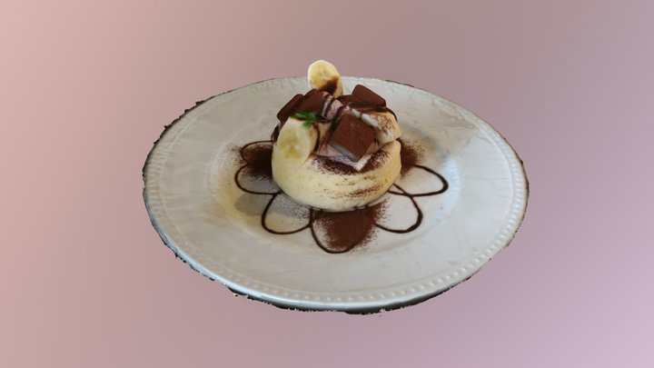 Chocolate Pancake 3D Model