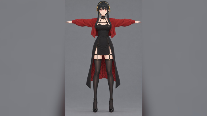 Yor Forger (Spy X Family) T-Pose 3D Model