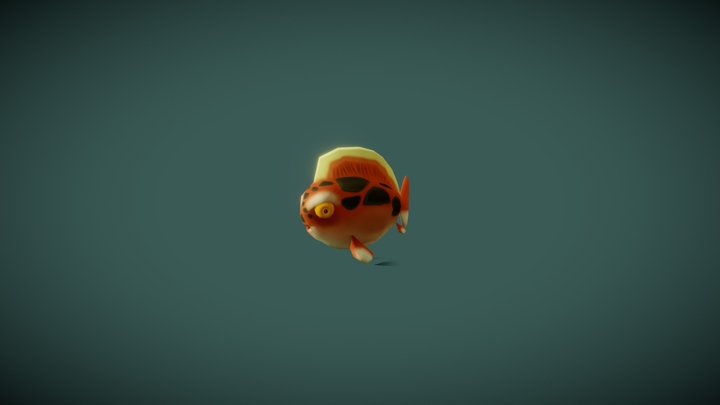 Angy cartoony fish 3D Model