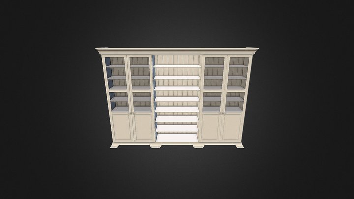 Bookcase 3D-011 3D Model