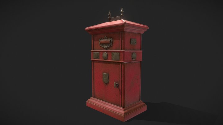 European old mailbox 3D Model