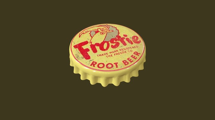 Frostie Bottle Cap 3D Model