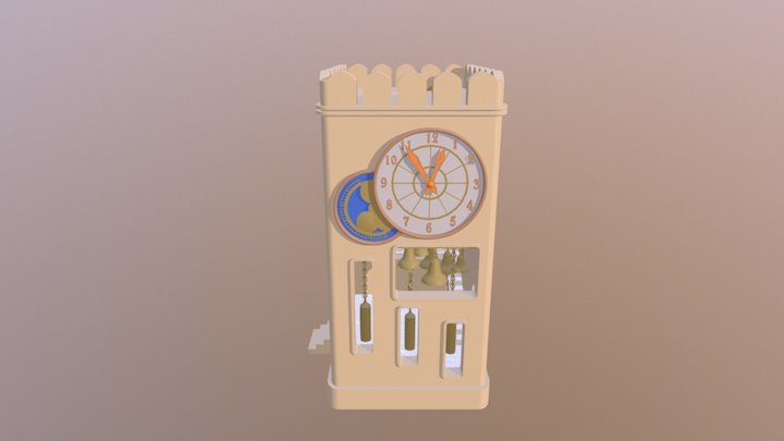 Макет часовой башни 3D Model