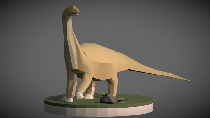 Opalosaurus Game piece 3D Model