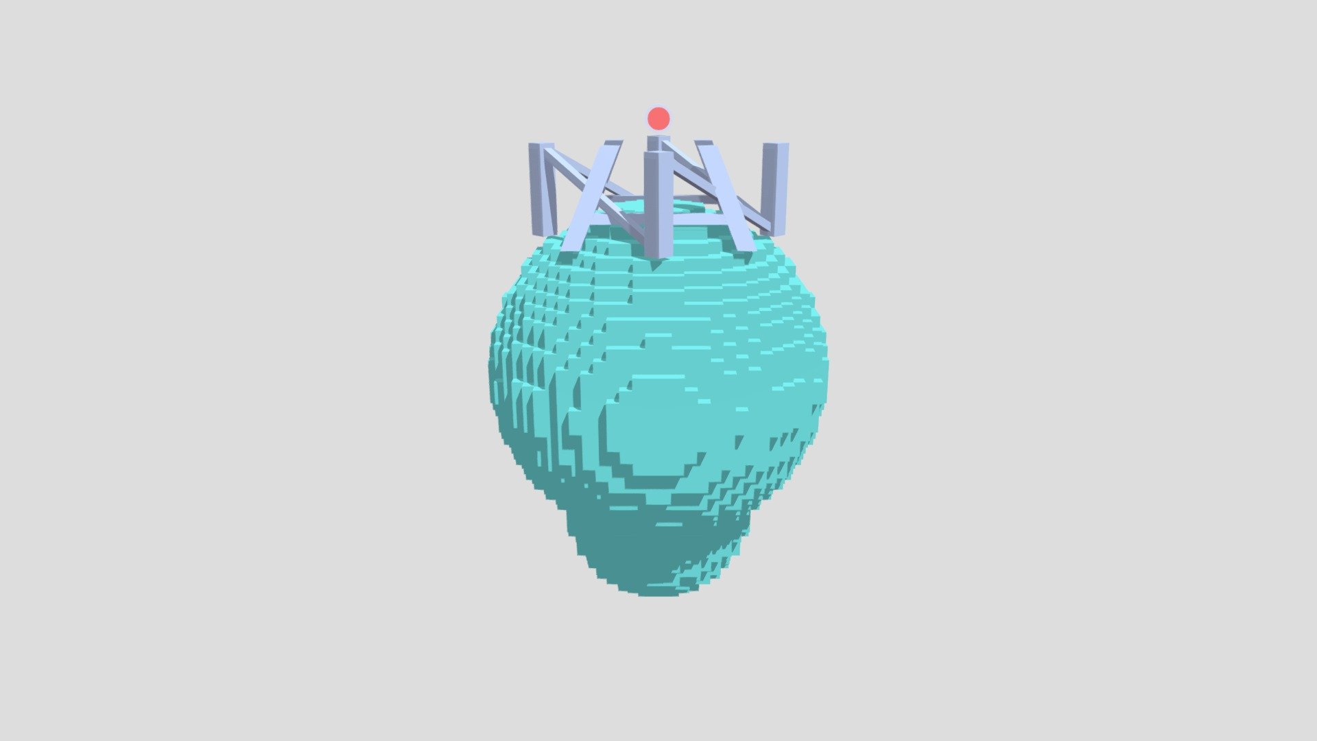 Voxel Skull Shaped Enemy