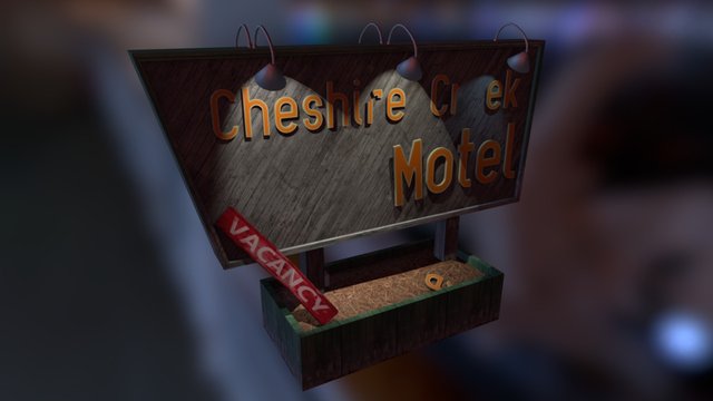Cheshire Creek Motel Sign 3D Model