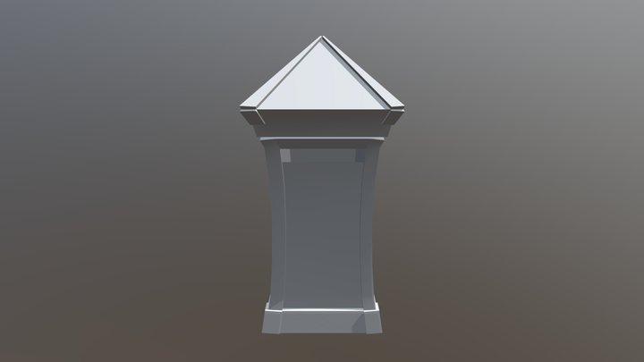 Low Poly Mailbox 3D Model
