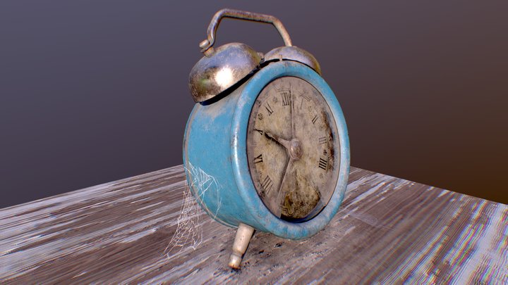 Old Twin Bell Alarm Clock 3D Model