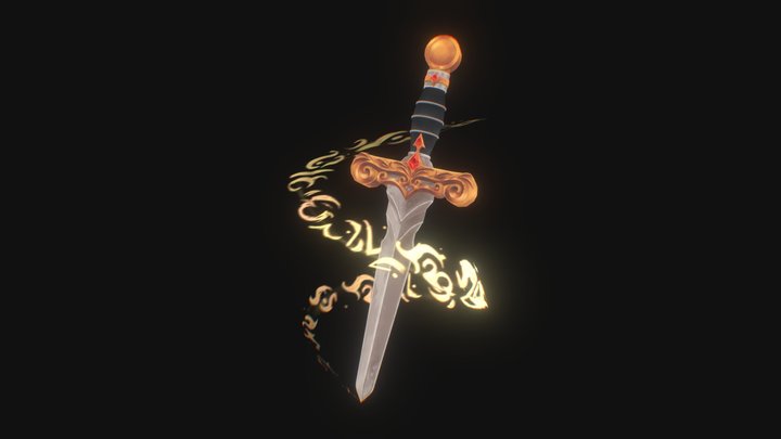 [Student Work] Handpainted Dagger 3D Model