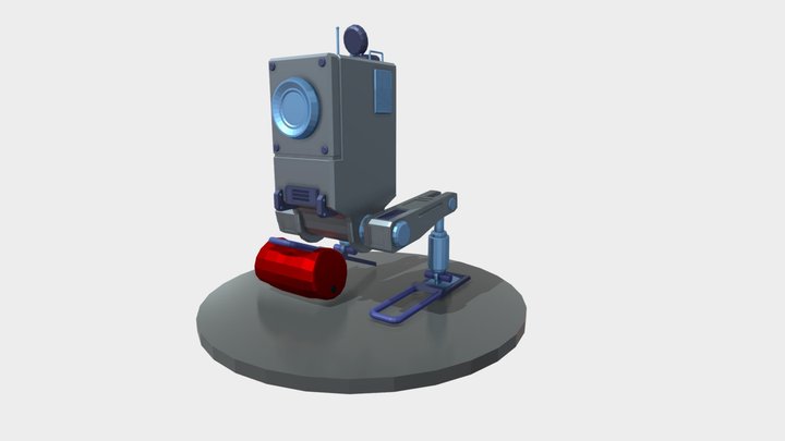Low Poly Robot 3D Model