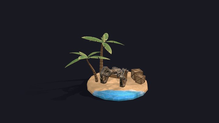 Stylized Cannon - 3D model by Qianduo HUANG 3D Model
