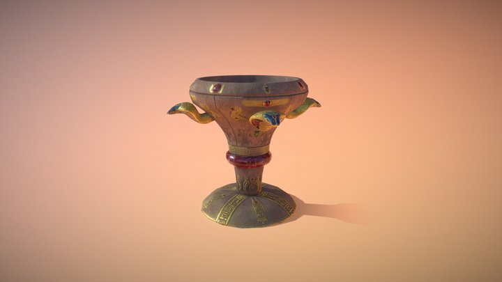 Egyptian Pedestal 3D Model