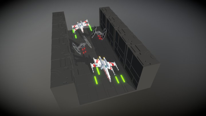 Trench Star Wars Fight 3D Model